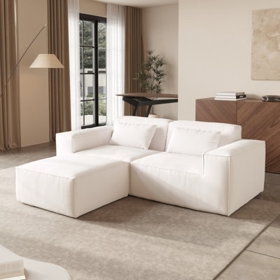 Canapé modulaire 3 pièces avec repose-pieds