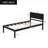 Rustic Modern Silhouette Twin Platform Bed, No Box Spring Needed, Warm Brown Solid Pine Construction