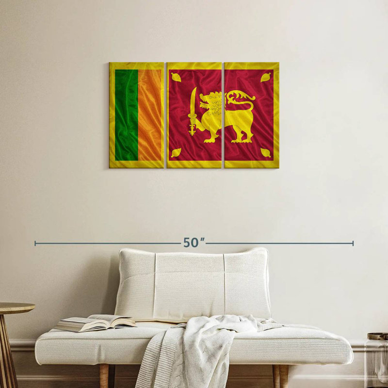 Drapeau sri lankais brillant, H 20 po x l 33 po