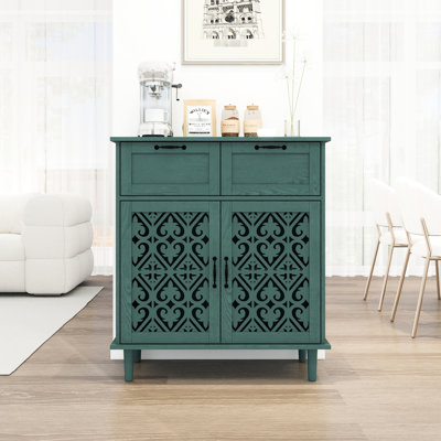 Armoire foncée avec 2 portes et tiroirs, pour la chambre à coucher, le salon et le bureau. Panneau de porte, poignée en métal noir, glissière inférieure lisse, pieds en bois massif, mur verrouillable pour réduire les risques de déversement des tiroirs - pour