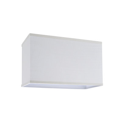 Abat-jour rectangulaire en lin blanc cassé H 10 "(araignée)