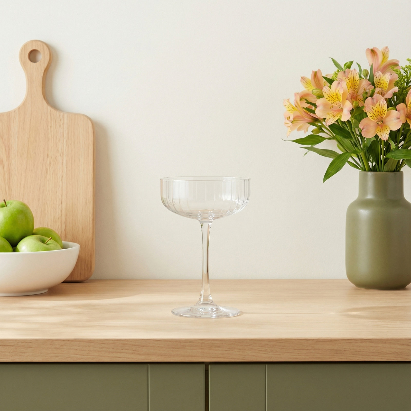 Paneled Coupe Cocktail Glasses