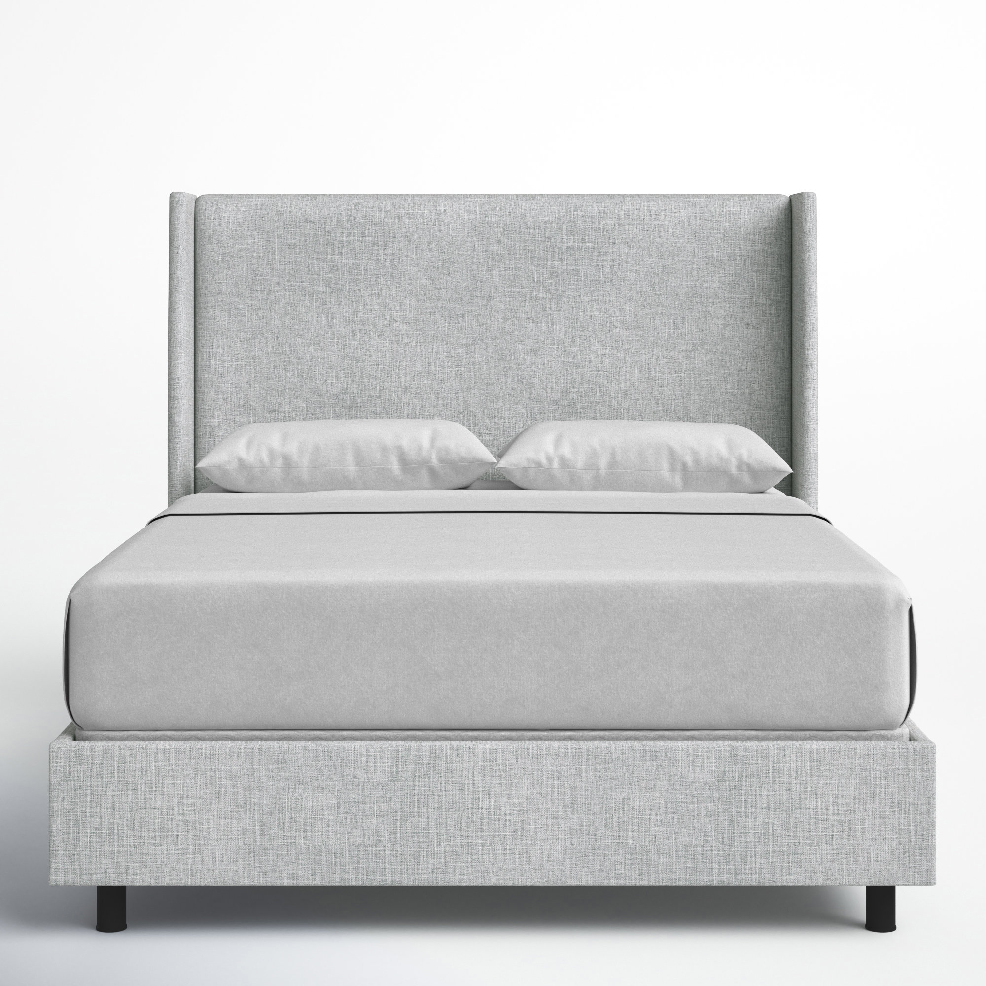 Tilly Upholstered Bed, Zuma Pumice Textured Linen, King