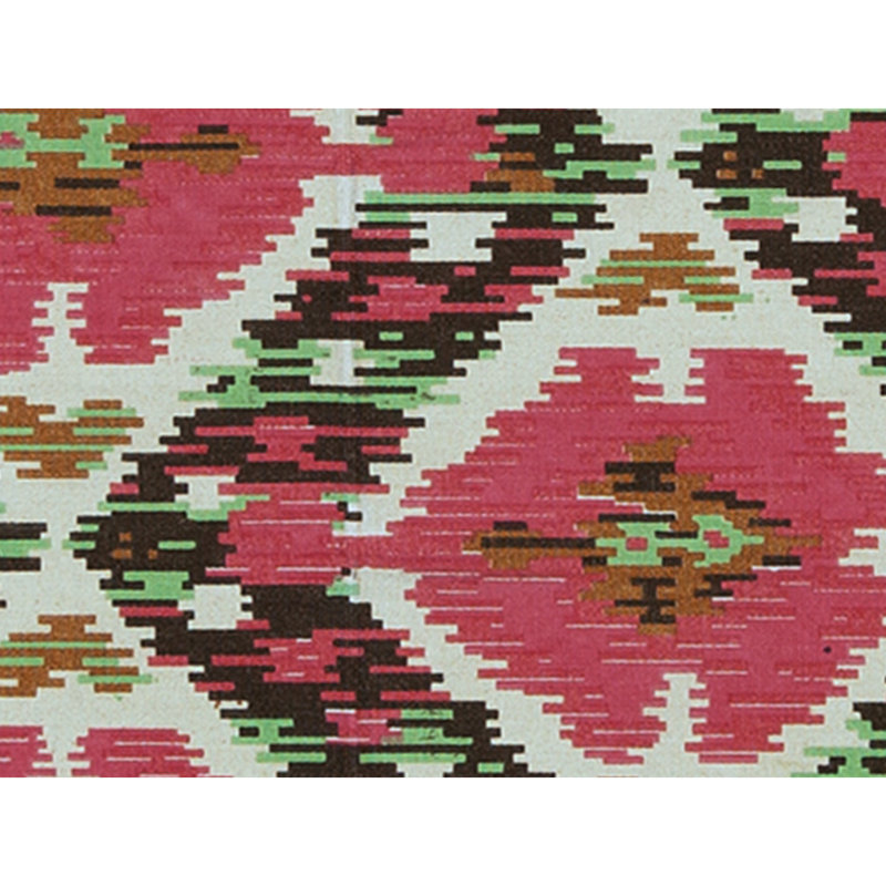 Flatweave Wool Ikat Area Rug in Multi