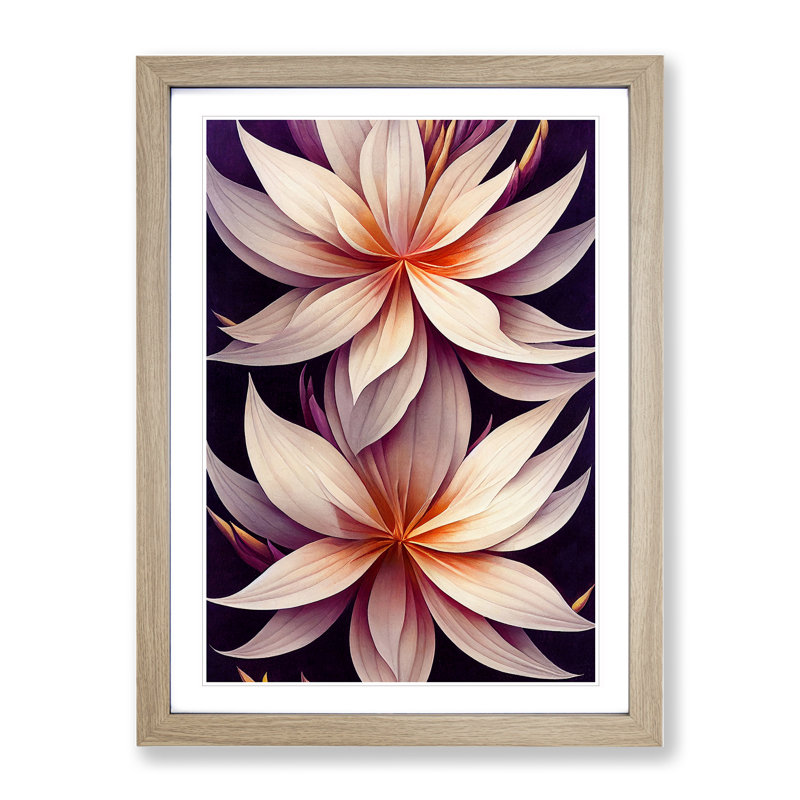 The Dignified Flowers - Framed Print, 34cm H x 25cm W x 2cm D, Oak Framed