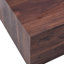 Table basse luxueuse en panneau de fibres à densité moyenne à grain de bois de noyer avec surface spacieuse et fonctionnalité de salon polyvalente.