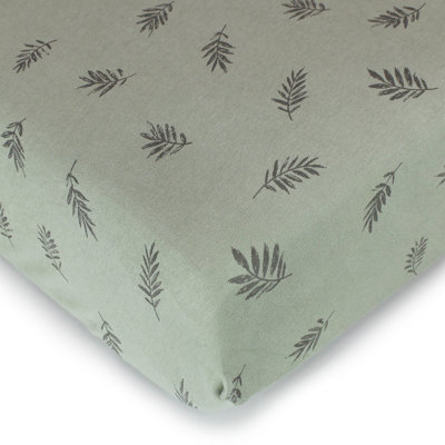 Organic Crib Sheet in Seafoam Fern