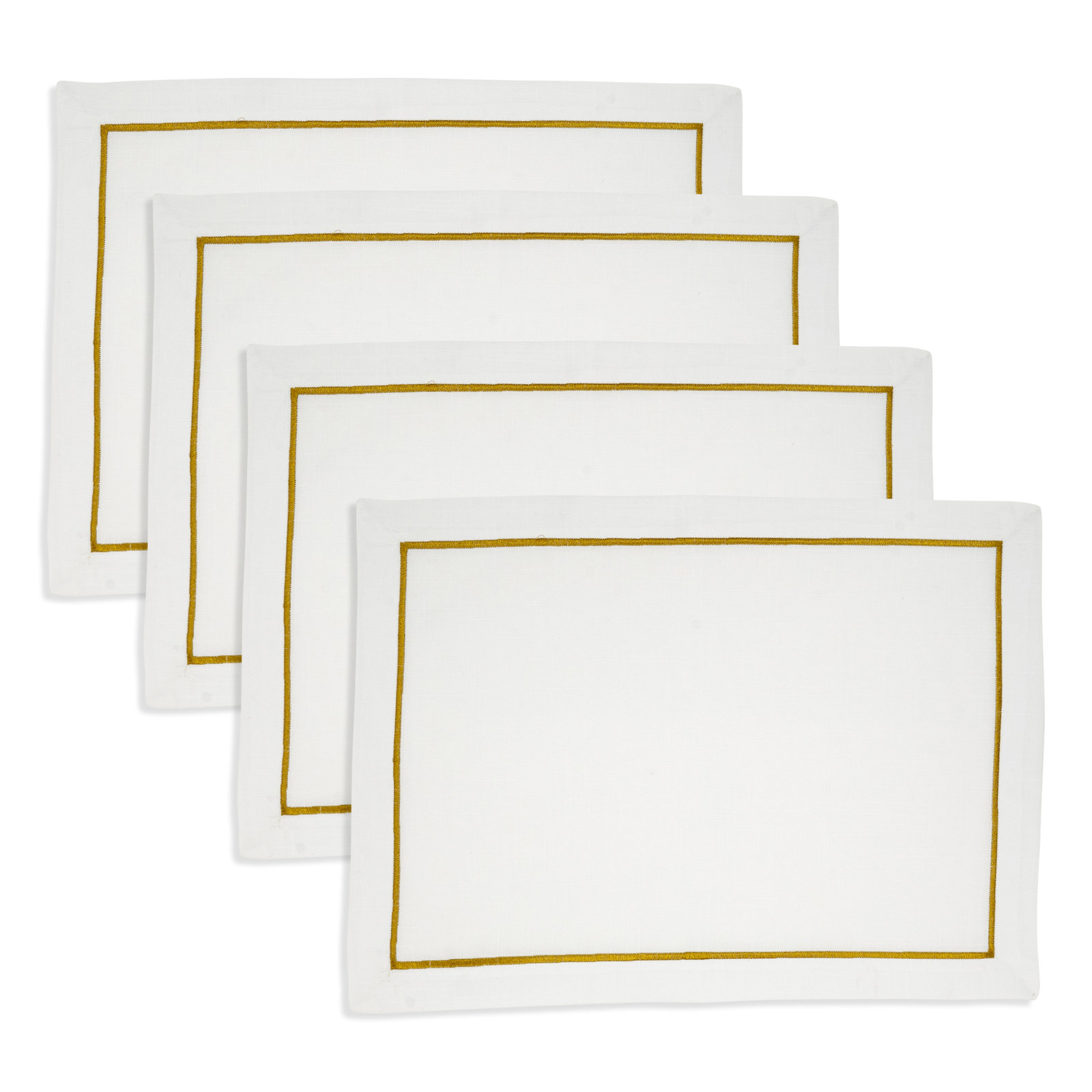Embroidered Placemat, Gold
