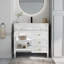 Meuble-lavabo avec lavabo, bande lumineuse et 2 tiroirs-493162955