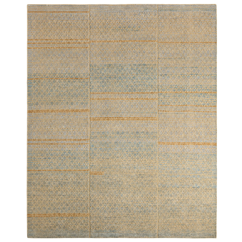 Jaipur Living Kylen BEZ08 Handknot Trellis Blue/Tan Area Rug (12'X15'), Rectangle 10' x 14'