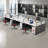 Mickaela Rectangle 6 Person Cubicle with Cable Management