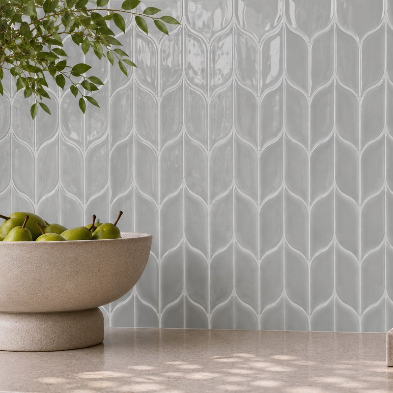 Love Note Leaf Mosaic, Gray