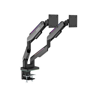 MSI MPG MT201DR V2 Dual Monitor Mount Arm, Matte Black/Painted Grey (MPGMT201DRV2)