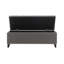 Banc de rangement spacieux avec repose-pieds capitonné en lin avec charnière de sécurité, supportant 500 lb pour le salon et le vestibule