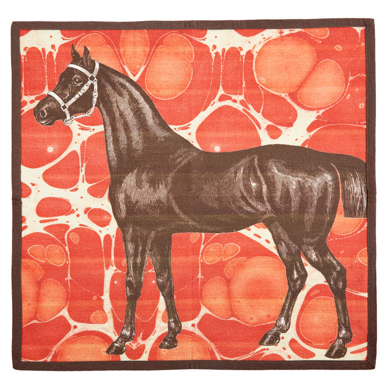 Cotton Blend Animal Print Square Napkin