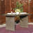 Rectangular Glass Outdoor Dining Table-1513922450