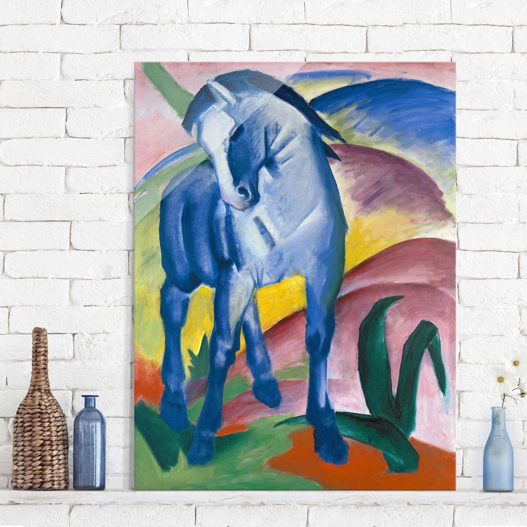 Glasbild Blaues Pferd I von Franz Marc