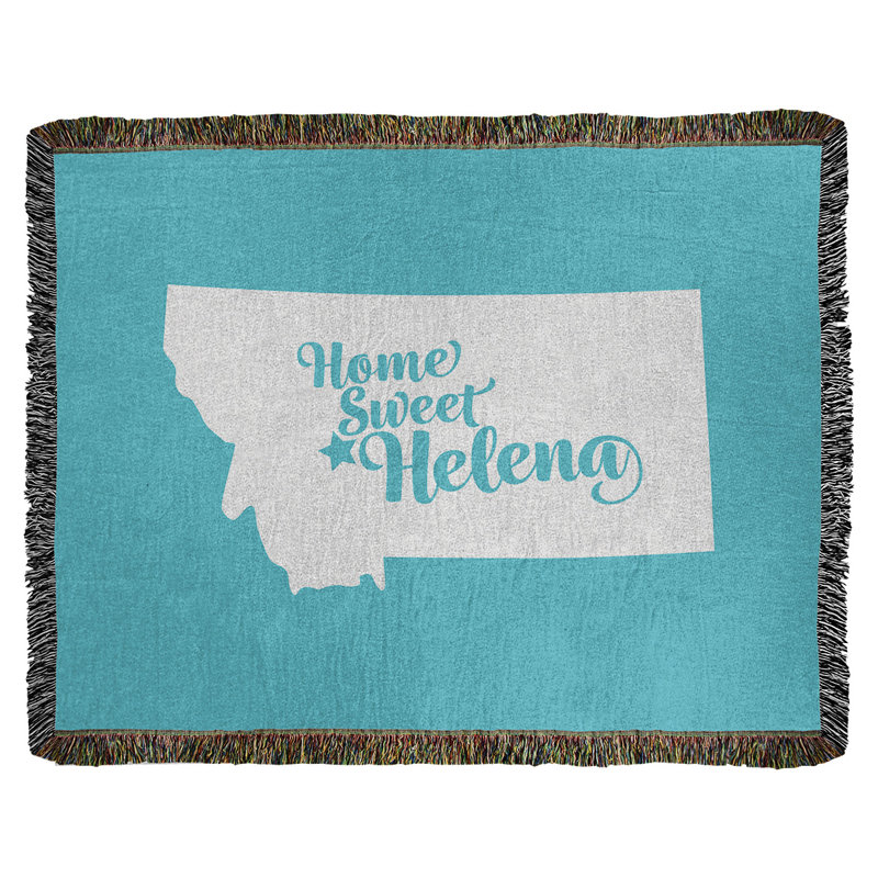 Jeté en coton hélène montana, 50 po x 60 po, Bleu sarcelle