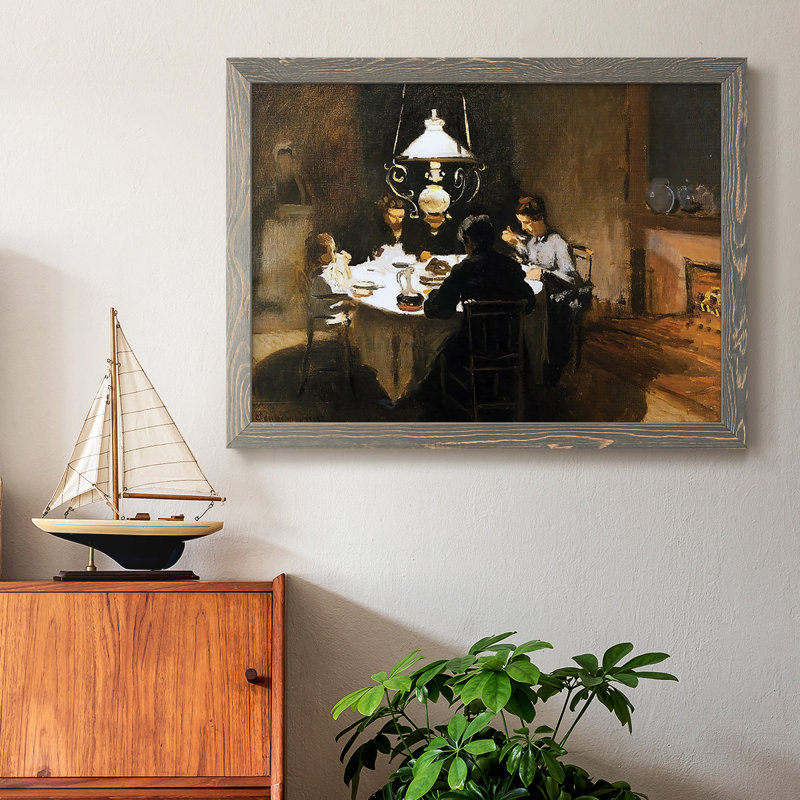 " The Dinner, 1868 ", Gray, 28" H x 42" W x 1.5" D