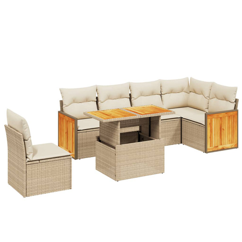 Vidaxl Garden Sofa Set Beige And Cream White