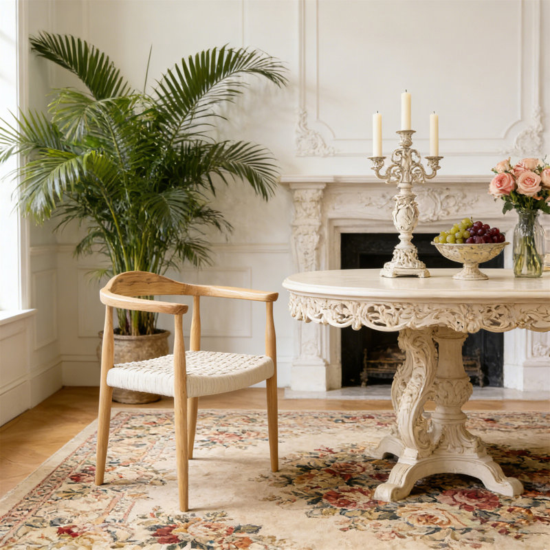 Ensemble de 1 chaise avec accoudoirs (table non incluse)