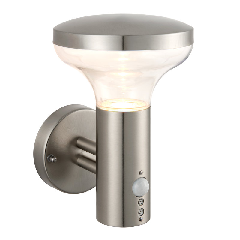 Halen Stainless Steel 23.8cm H Integrated LED Outdoor Armed Sconce