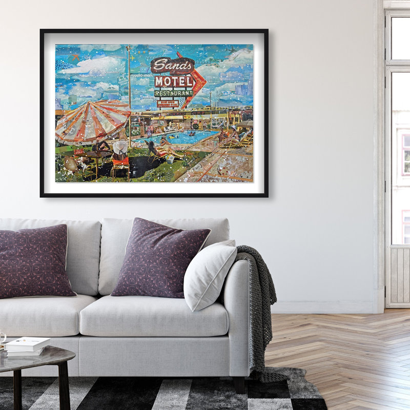 Oliver Gal Katy Hirschfeld - Motel Daze Nautical - Luxury Shadowbox Framed Wall Art, 37.5" H x 55.5" W