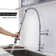 Spring Pull Down Single Handle Kitchen Faucet with Deck Plate and Handles