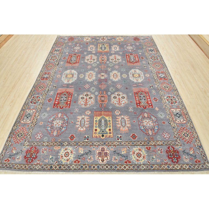 Tapis oriental en laine noué à la main bleu Nabeel