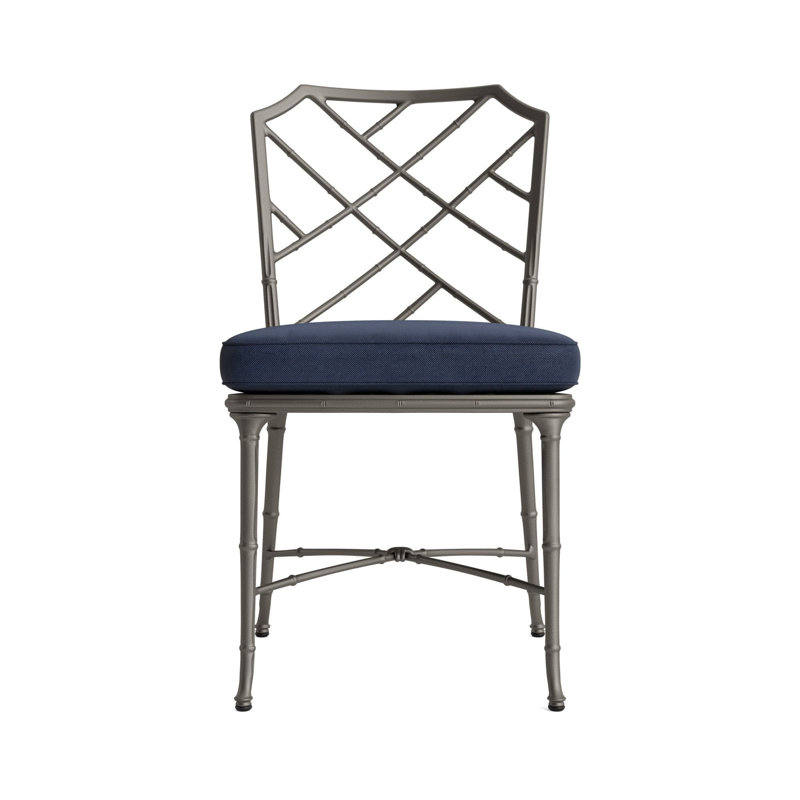 Calcutta Outdoor Dining Side Chair, Mica, Fusion Neptune, Navy