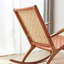 Chaise berçante simple en bois massif