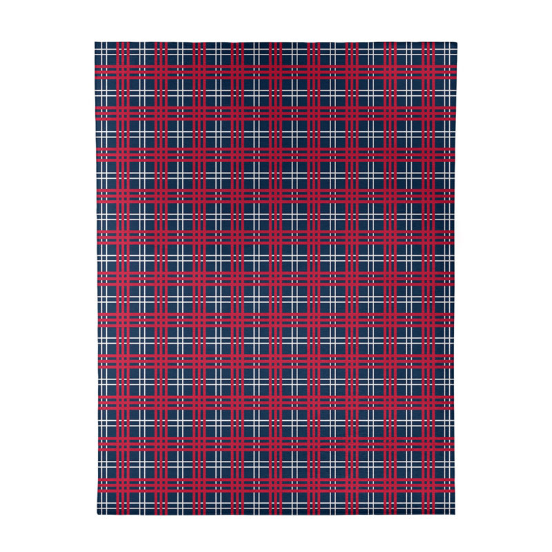 Tapis à carreaux bleu, Rectangle 8 pi x 10 pi