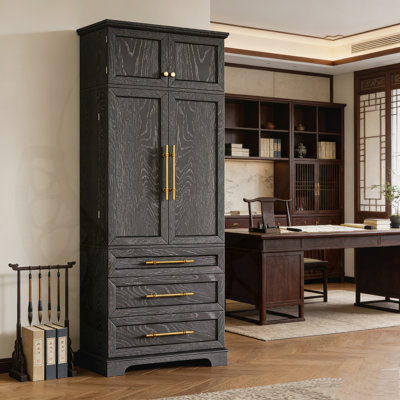 Armoire de cuisine de campagne de 78,2 po de hauteur avec 8 tablettes
