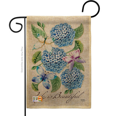 Double Sided 18.5'' H x 13'' W Burlap Garden Flag