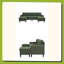 Canapé modulaire rembourré avec 2 repose-pieds-1971390209