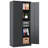 72"H Metal Garage Storage Cabinet Tool Steel Locking Cabinet With Doors And 4 Shelves, Tall Cabinets For Garage Storage Systems Lockable File Cabinet For Home Office, Classroom/Pantry