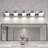 35" 5-Light Chrome Dimmable Integrated LED Bathroom Vanity Light, 360° Rotating Sconce-1241372909