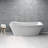 70" Streamline Freestanding Soaking Acrylic Bathtub With Drain and Bamboo Tray-1013332798