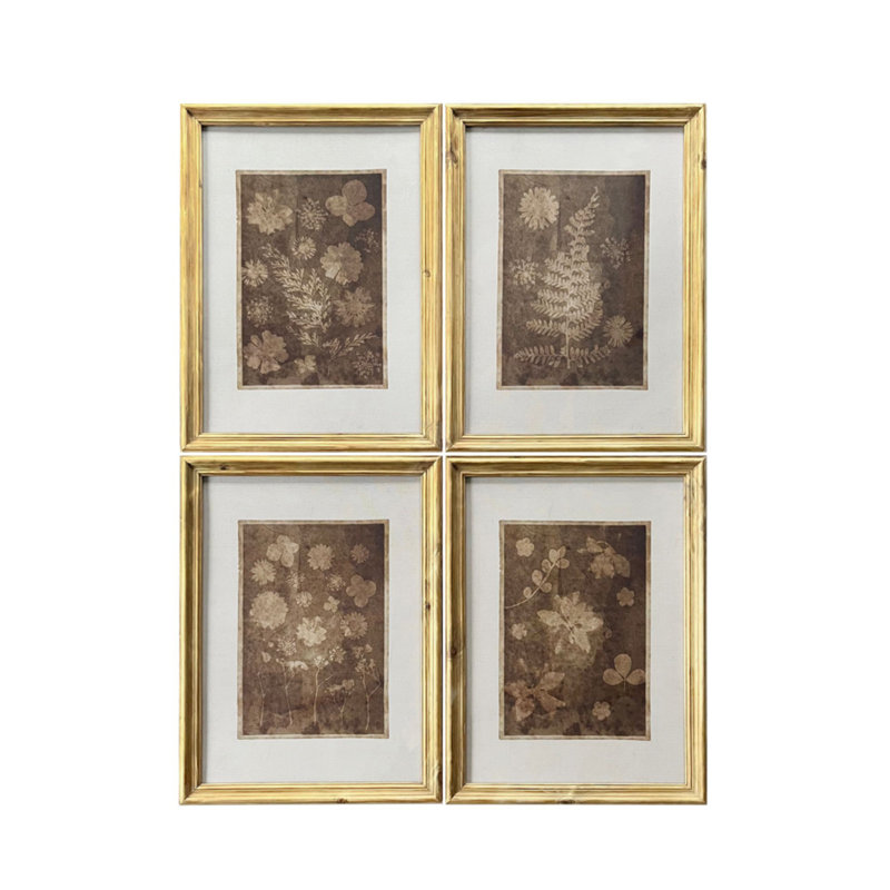 Botanical Impression Framed Prints - Set of 4