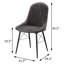 Ensemble de 2 chaises grises et noires à dossier capitonné