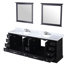 84 po Meuble-lavabo double - Robinet de comptoir en marbre et mobilier de salle de bain en tache de 34 miroirs x P 22 po-1792755757-1792755758
