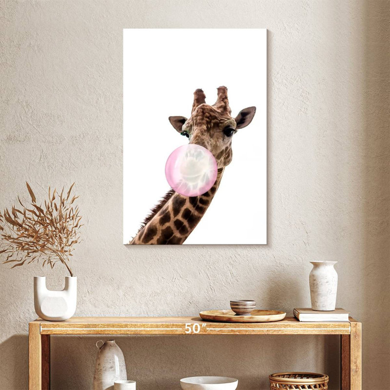 Girafe à bulles, H 36 po x l 24 po x P 1,25 po