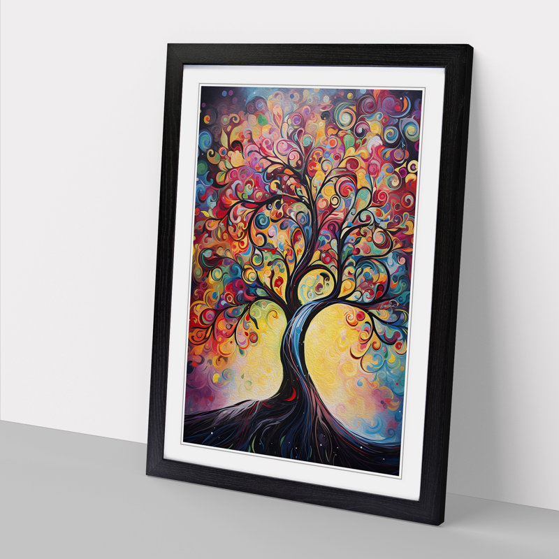 Single Picture Frame Print on Wood, Black Framed, 46cm H x 34cm W