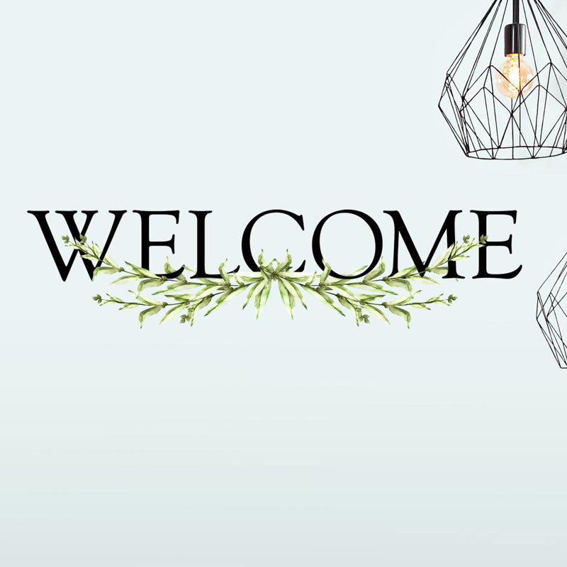 Décalcomanie murale colle et colle welcome