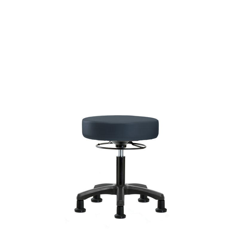 Tabouret de laboratoire Wilder, Patins, Bleu impérial