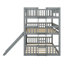 Triple Bed With Built-In Ladder,Slide And Guardrails-406409365