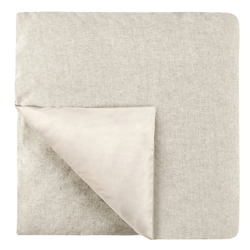 Talia Cotton Blend Hand Woven Duvet Cover, King Duvet Cover, Natural