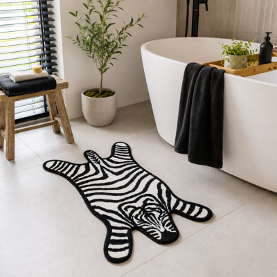 Shaped Zebra Rug