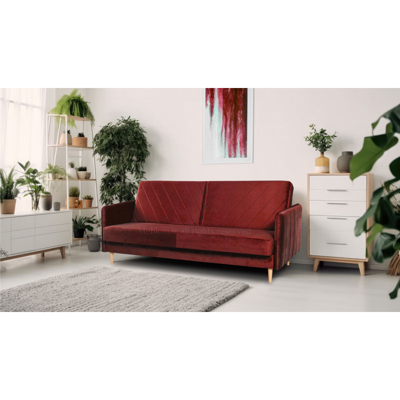 Cooperton Sofa Bed, Dark Red