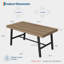 Table de salle à manger rectangulaire pour la cuisine, 55 po, 2 à 4 places, structure en métal, utilisation en appartement-519833288